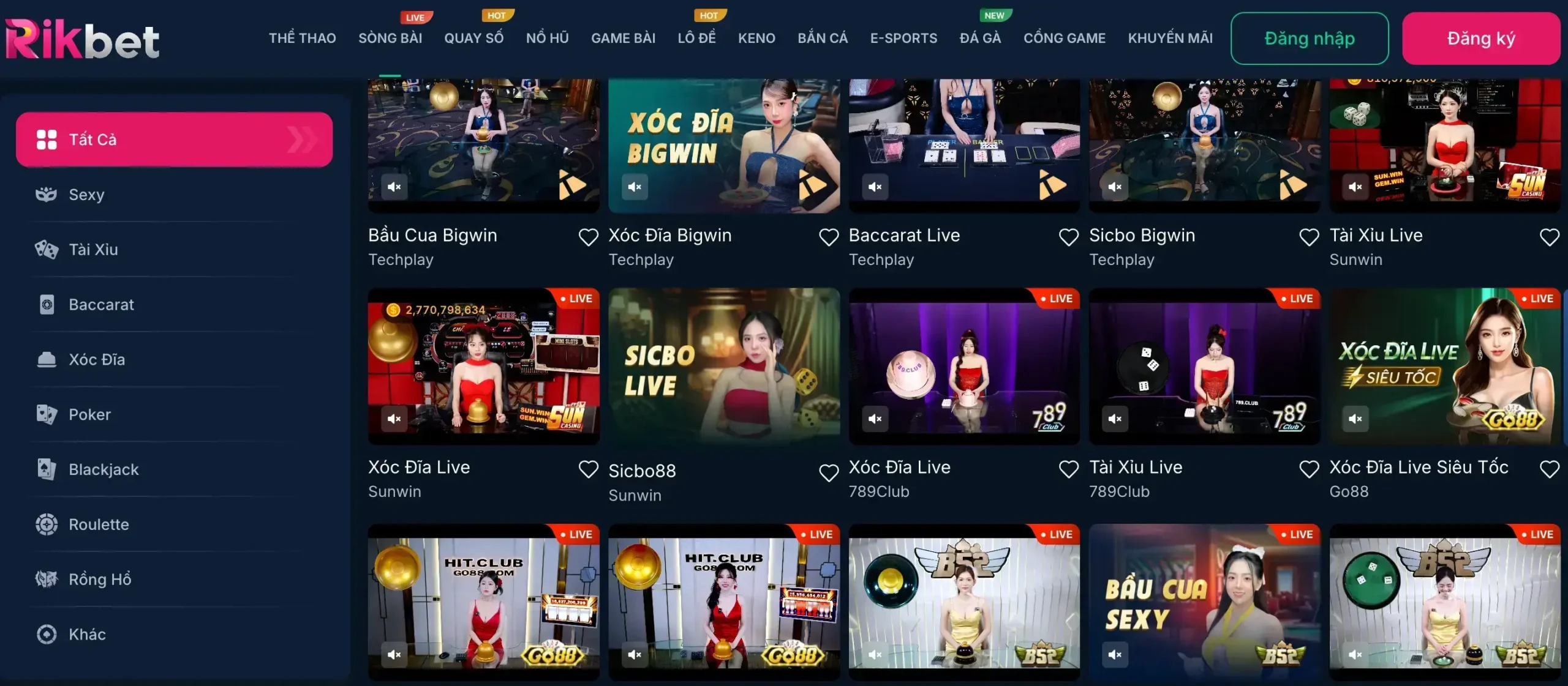 Các Trò Chơi Hot Tại Nhà Cái Rikbet